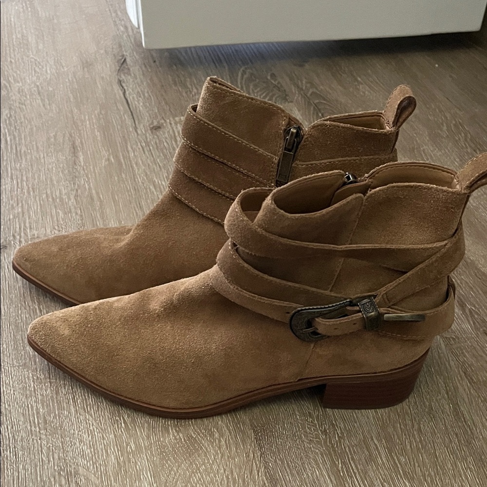 Marc Fisher Brown Suede Ankle Booties